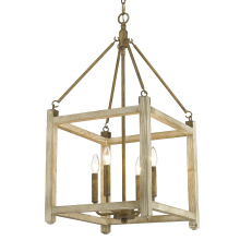 Golden 0886-4P BC - Wry Lighting Orville 4-light Pendant in Burnished Chestnut